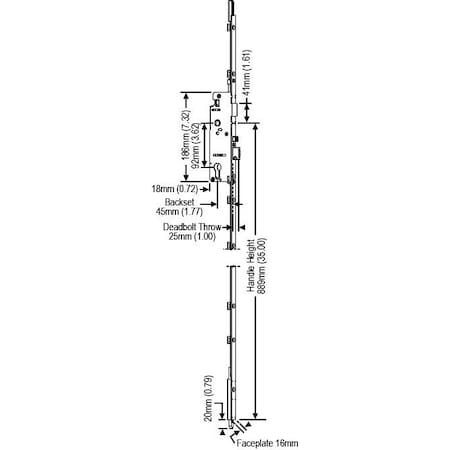 Strybuc Manual Shootbolt Lock Ext 850-8787107
